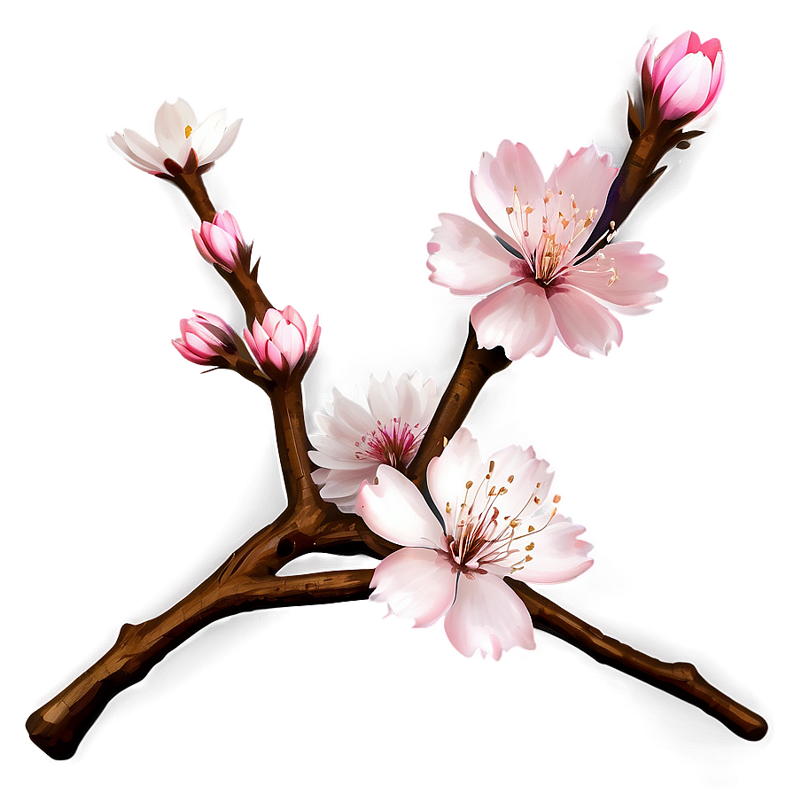 Pink And White Sakura Png 06202024