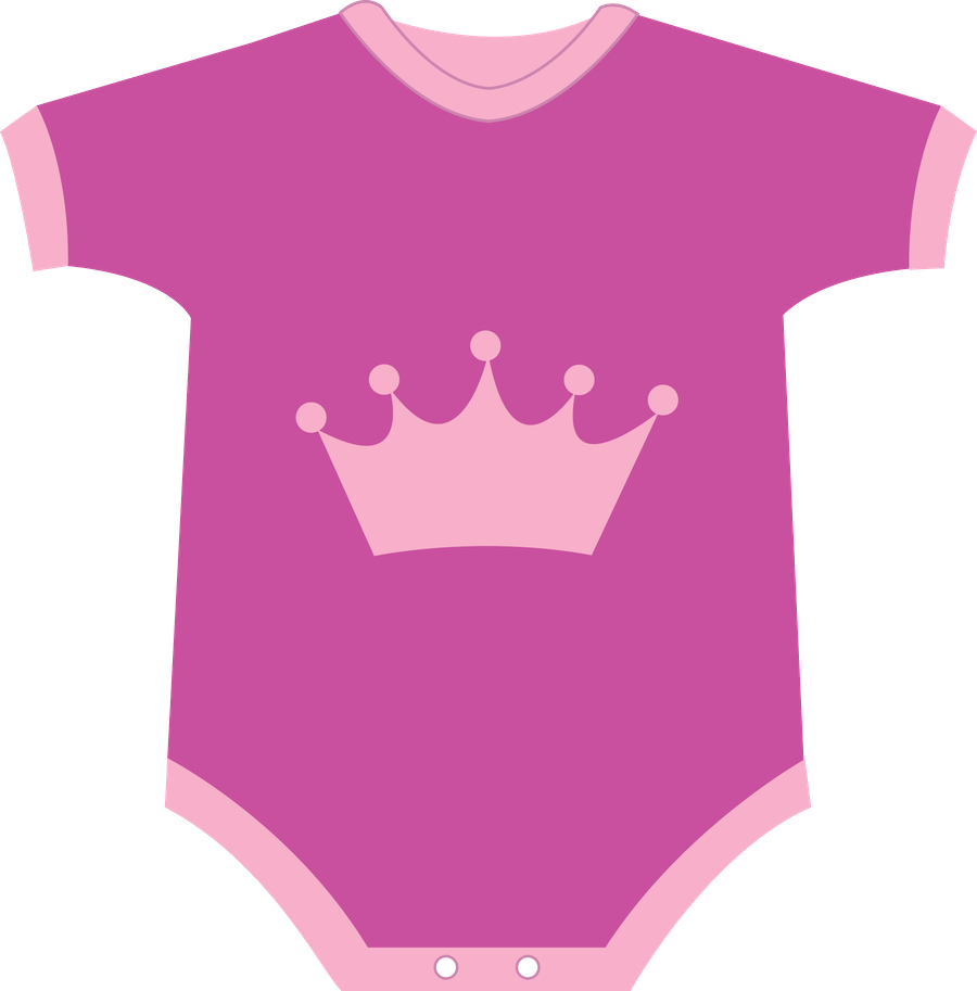 Pink Baby Onesiewith Crown Graphic