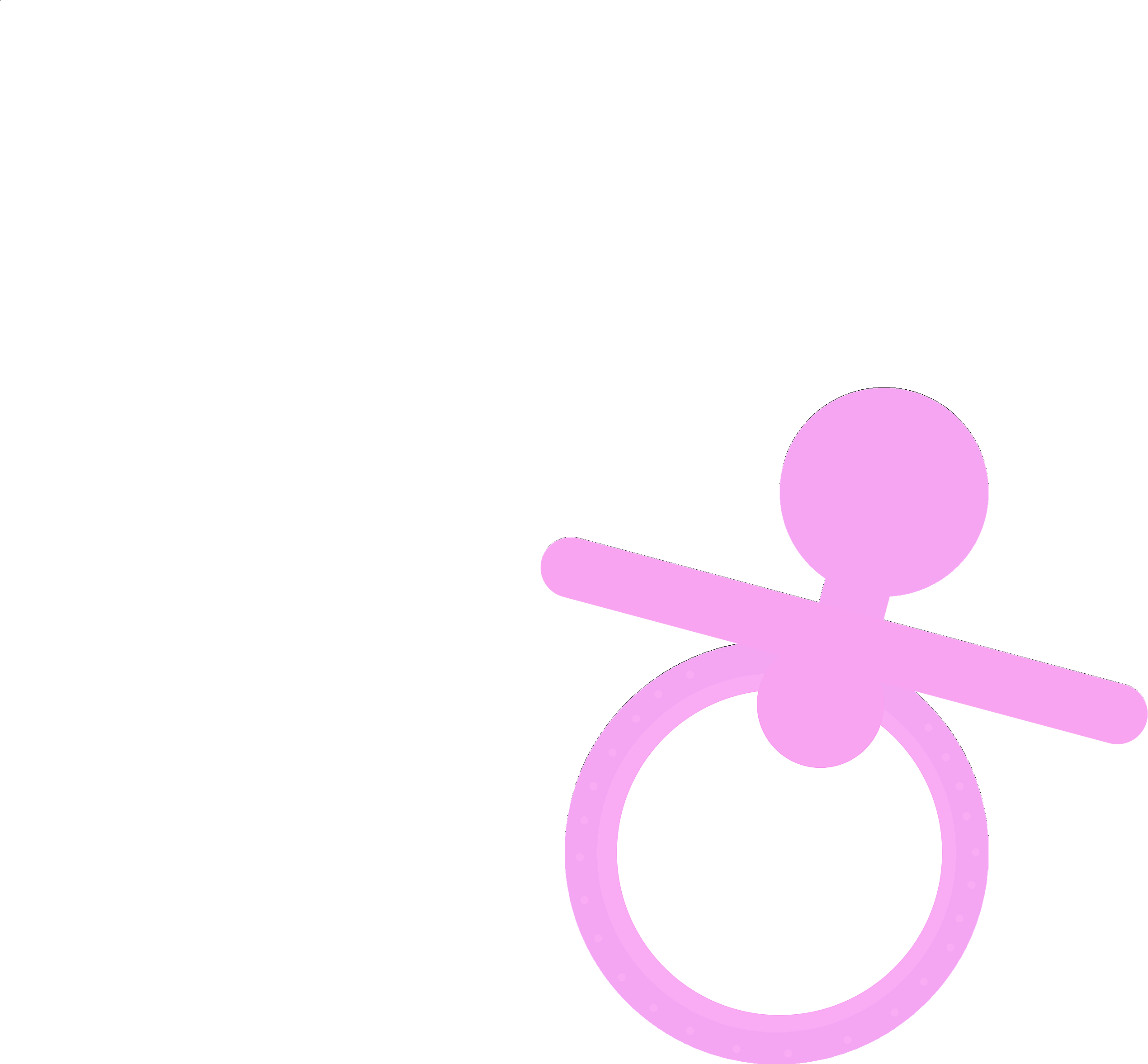 Pink Baby Pacifier Icon