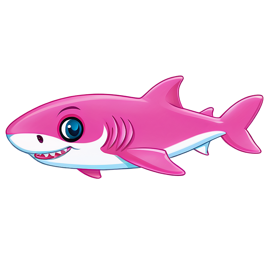 Pink Baby Shark For Coloring Book Png 49