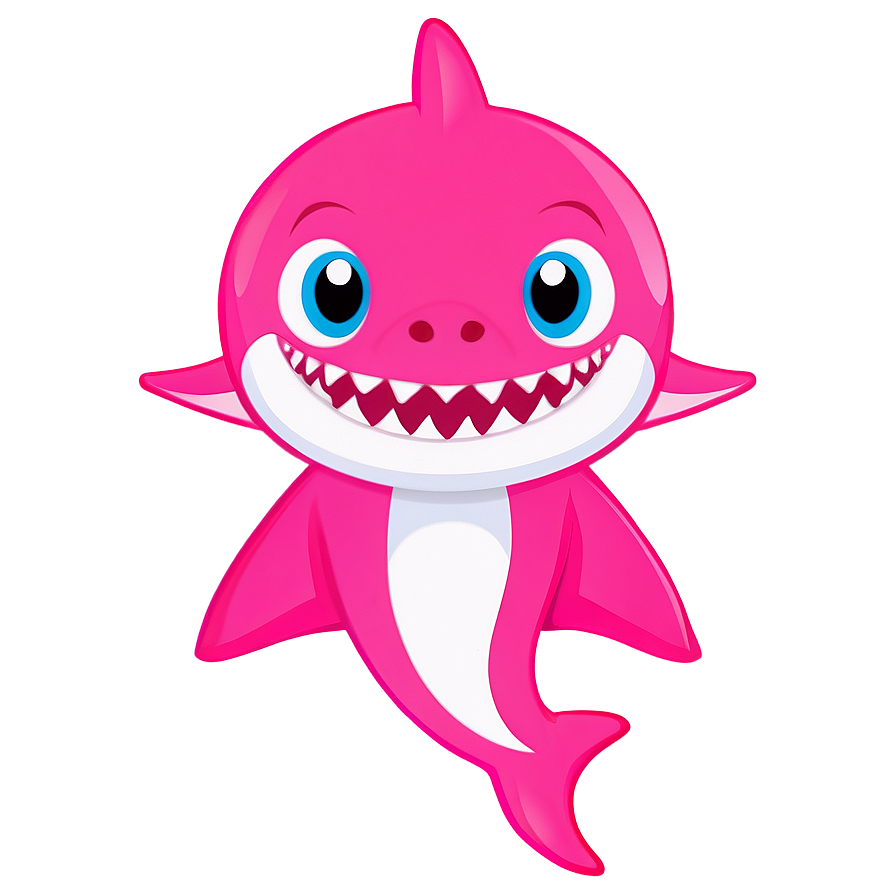 Pink Baby Shark For Kid's Apparel Png 90