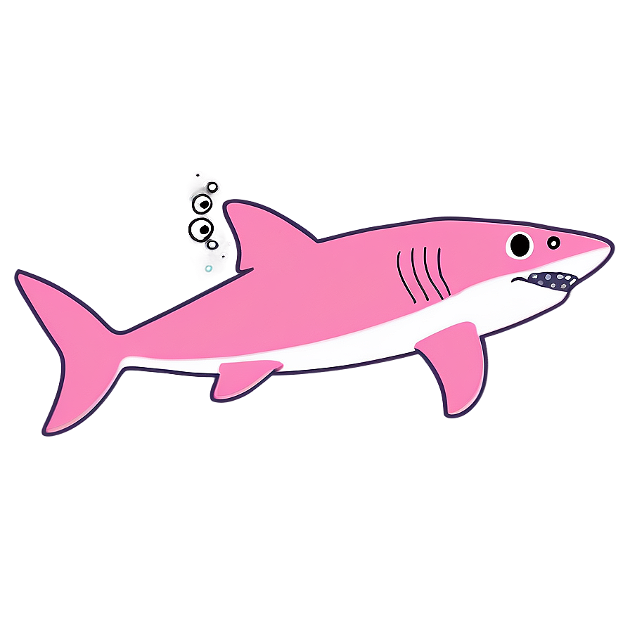 Pink Baby Shark Nursery Rhyme Illustration Png 05262024