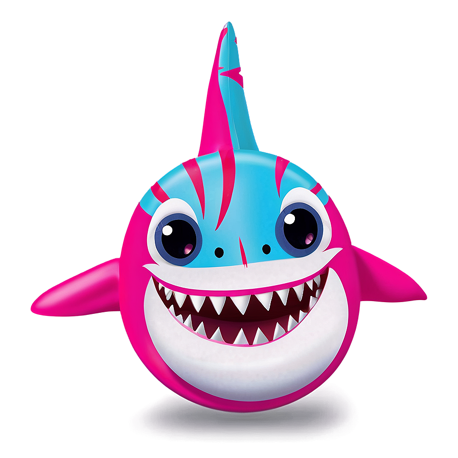 Pink Baby Shark Party Decoration Png 05262024