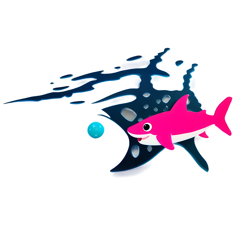 Pink Baby Shark Under The Sea Png 05262024