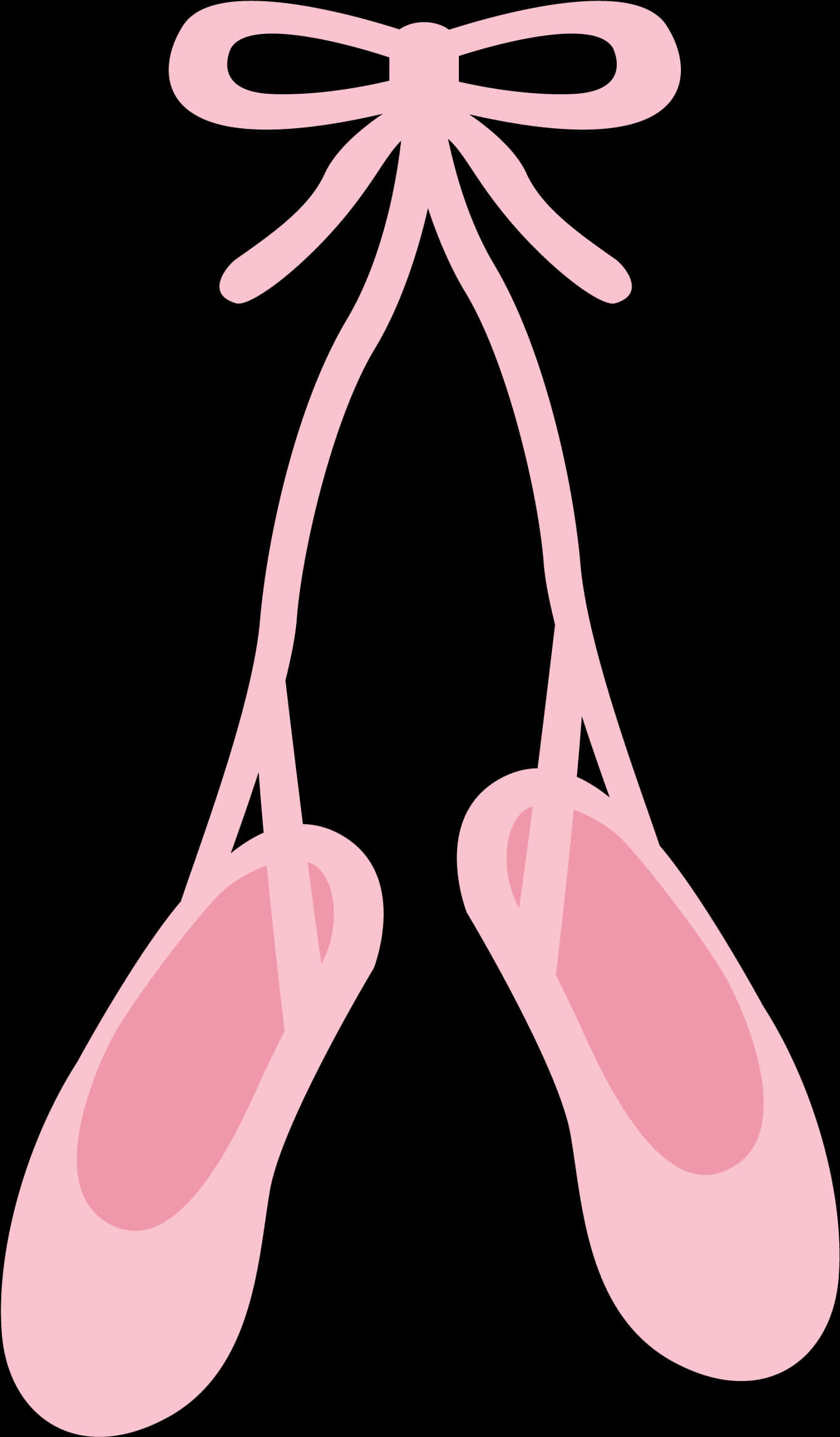 Pink Ballet Shoes Vector Illustration