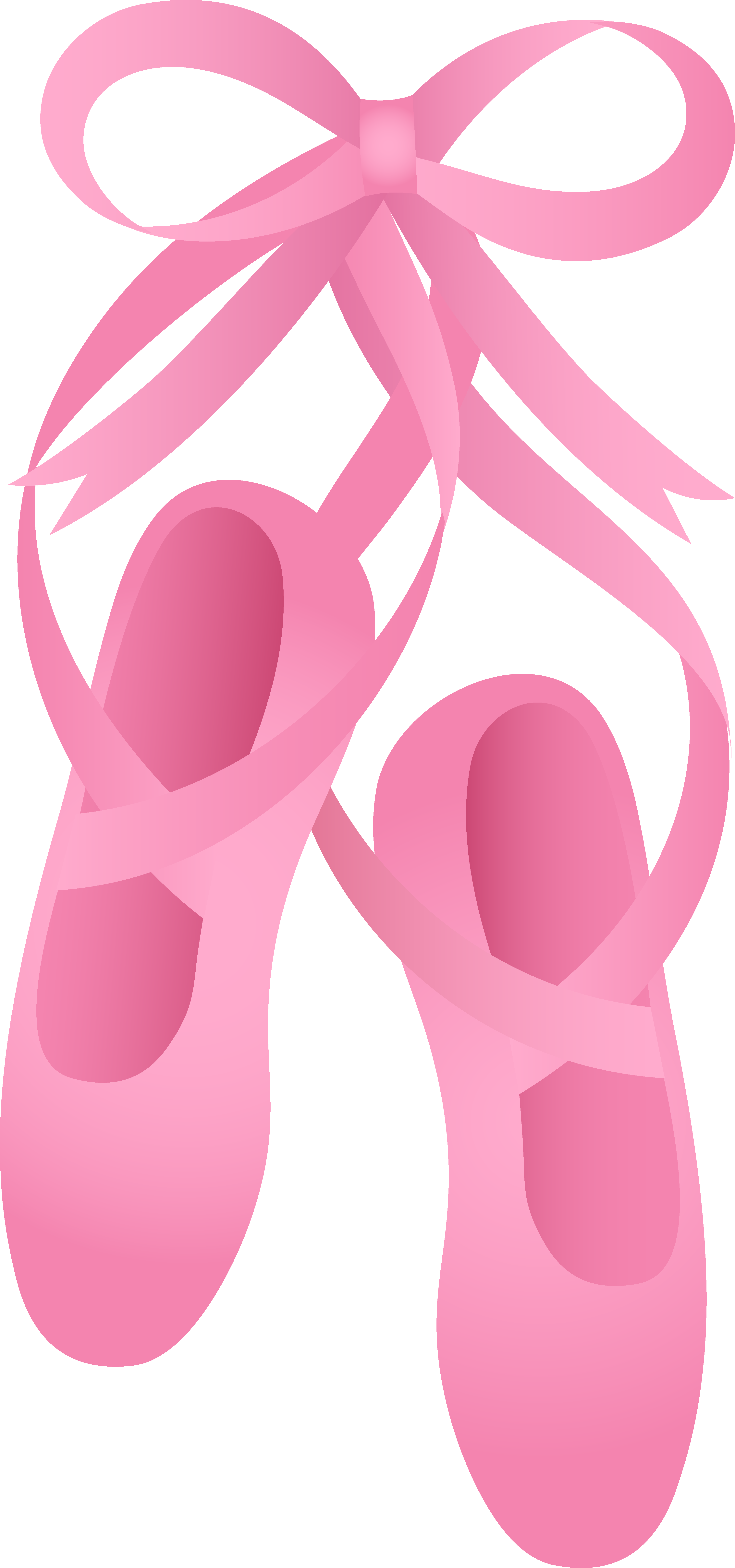 Pink Ballet Shoes With Ribbons