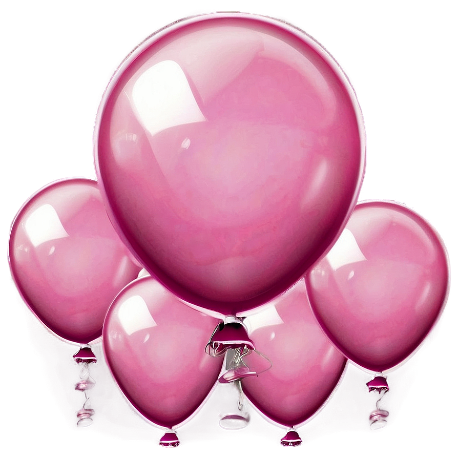 Pink Balloons Elegant Display Png 06122024