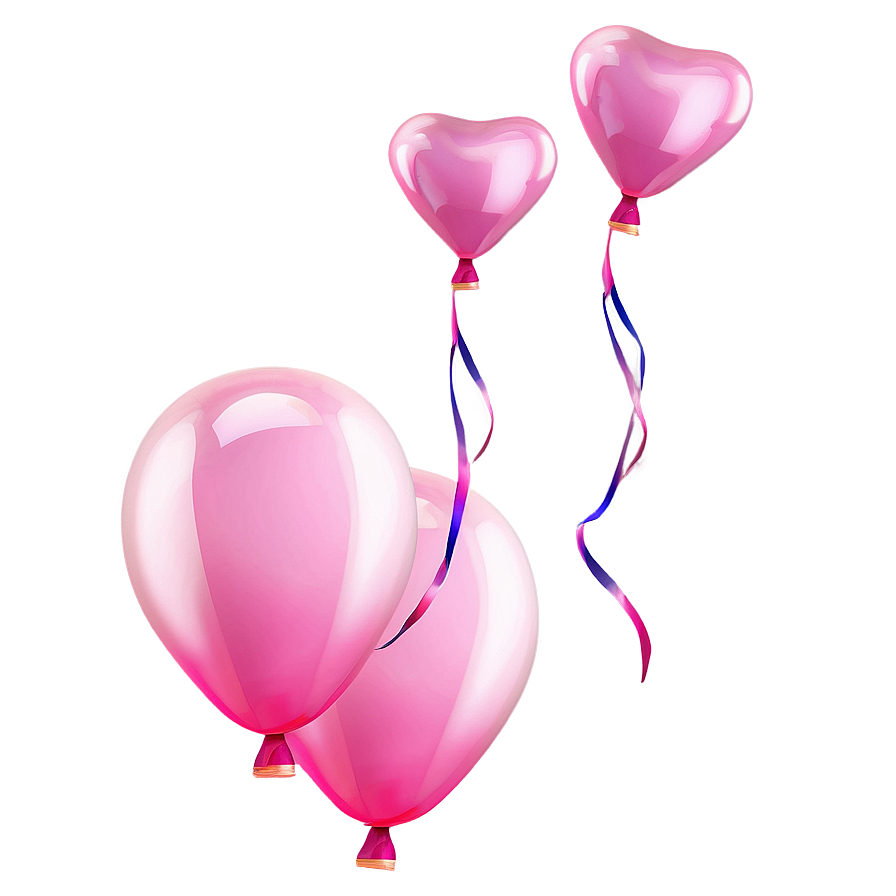 Pink Balloons In Motion Png 3