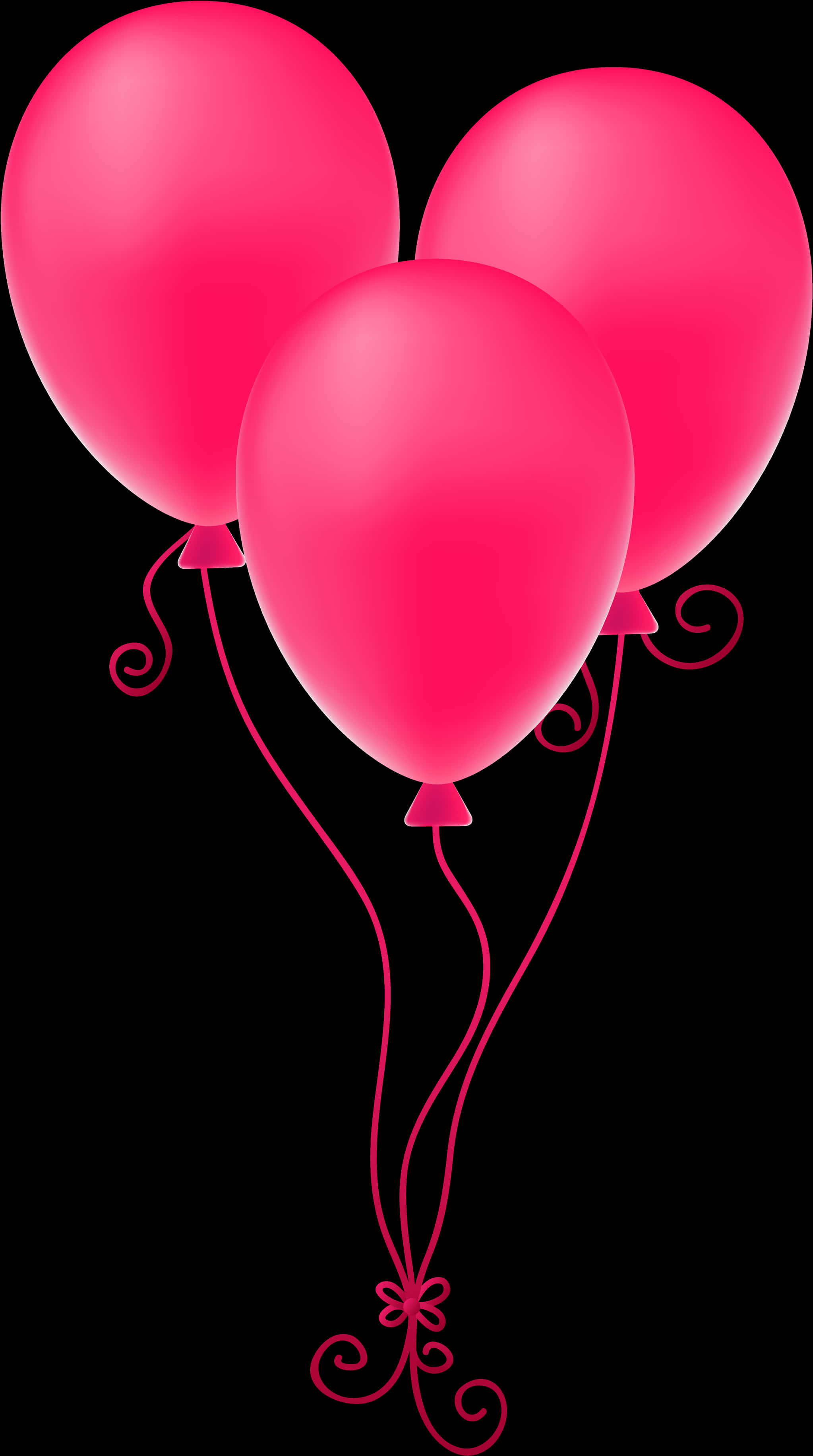 Pink Balloons Transparent Background