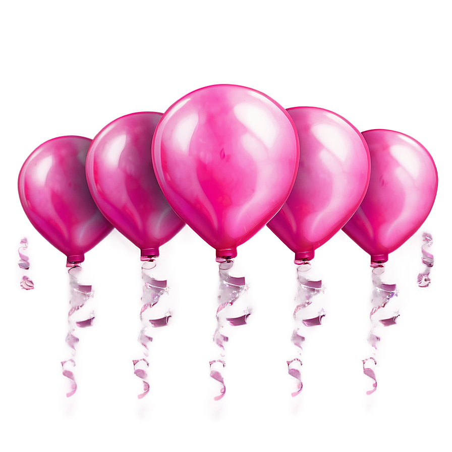 Pink Balloons With Light Effects Png Efg66