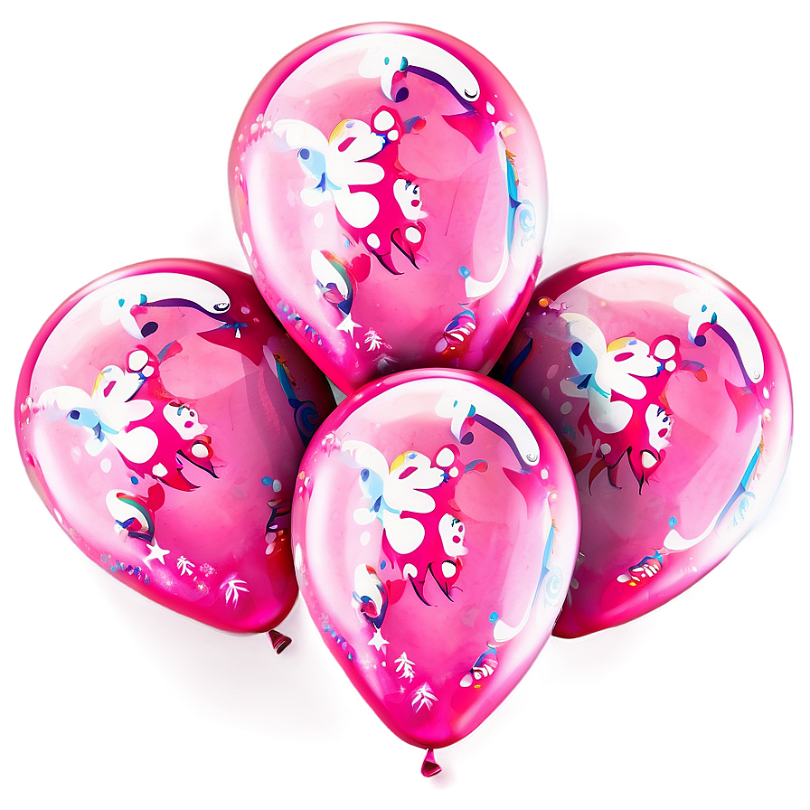 Pink Balloons With Sparkles Png 06122024