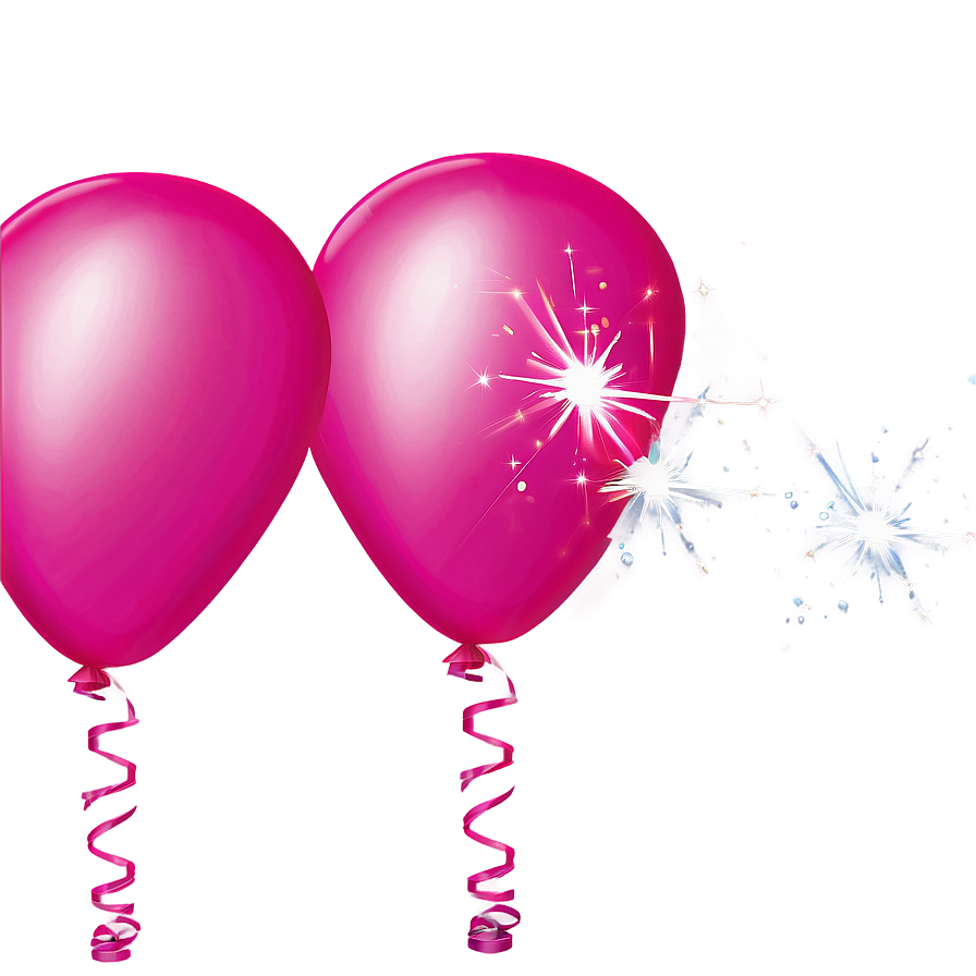 Pink Balloons With Sparkles Png 06122024