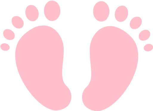 Pink Barefoot Prints Graphic