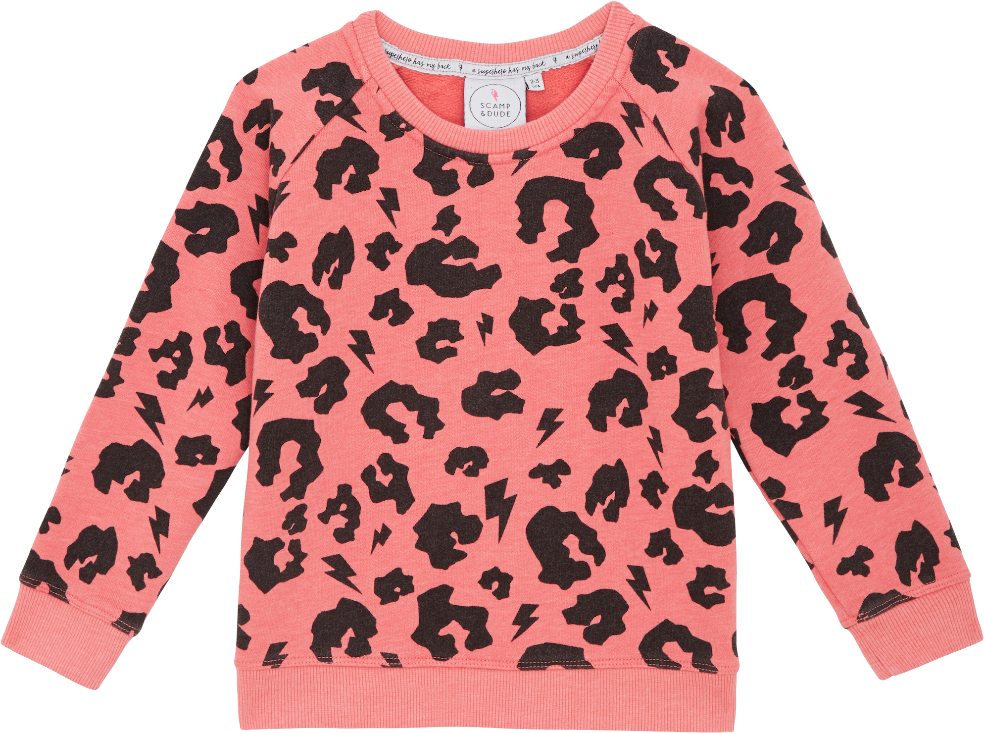 Pink Black Animal Print Sweater