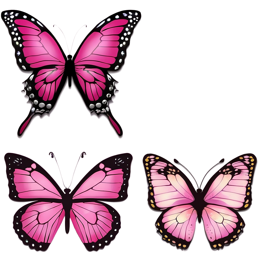 Pink Butterflies Png 61