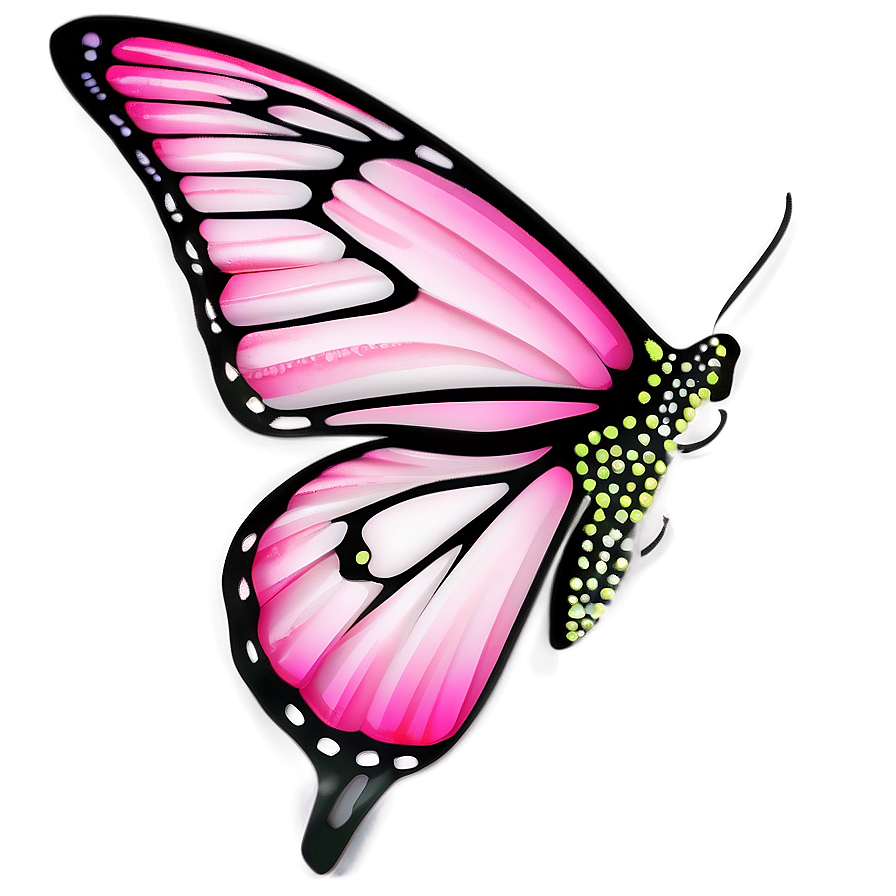 Pink Butterfly Emoji Png 05232024