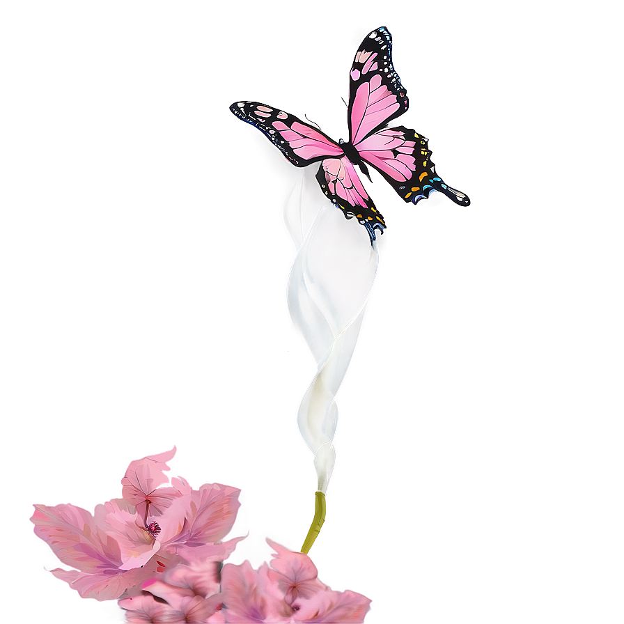 Pink Butterfly Environment Png 06212024