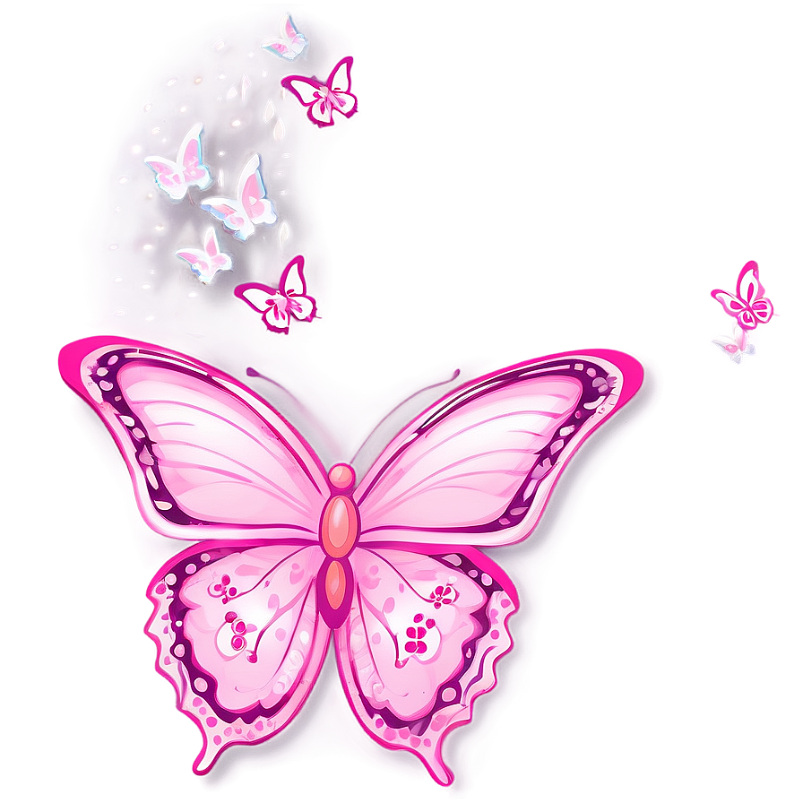 Pink Butterfly For Invitation Card Png 05232024