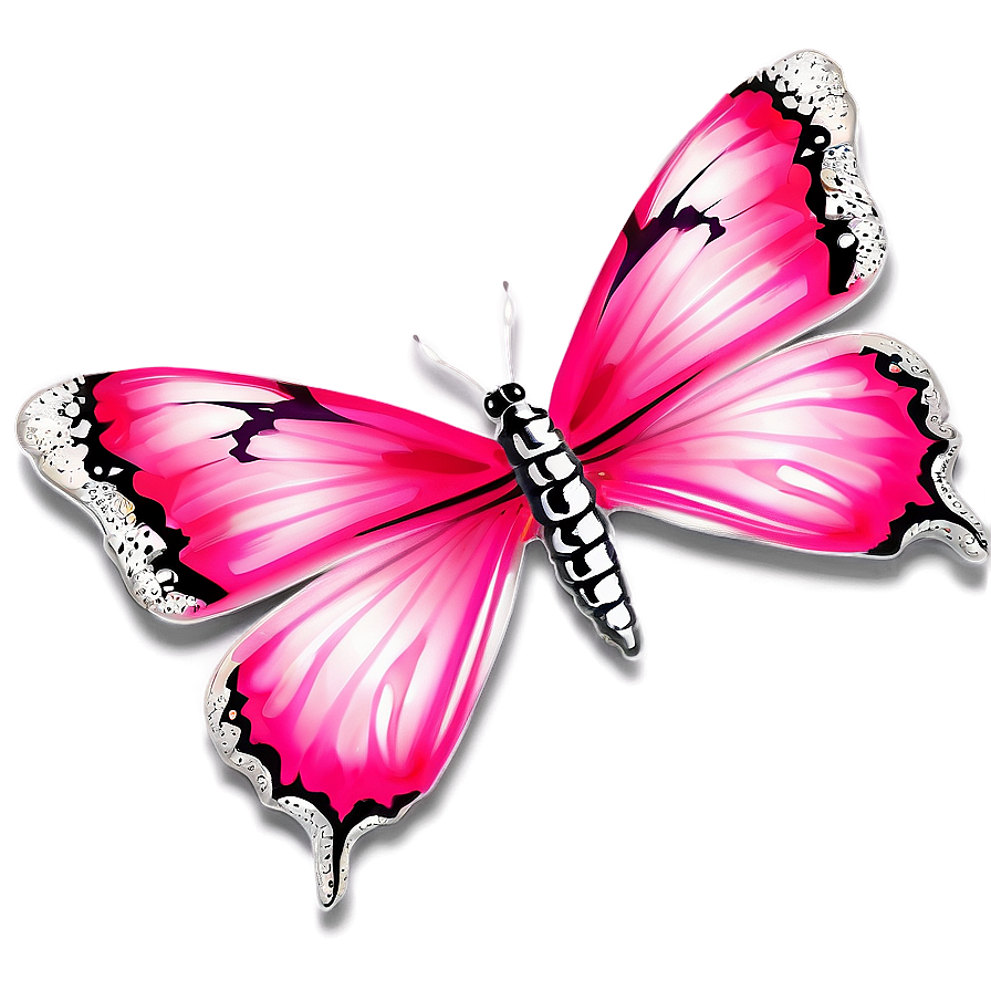 Pink Butterfly For Invitation Card Png Knj10