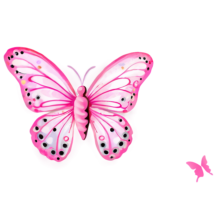 Pink Butterfly For Scrapbooking Png Aam66