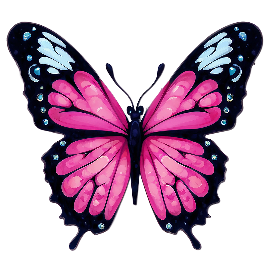 Pink Butterfly For Tattoo Design Png 10