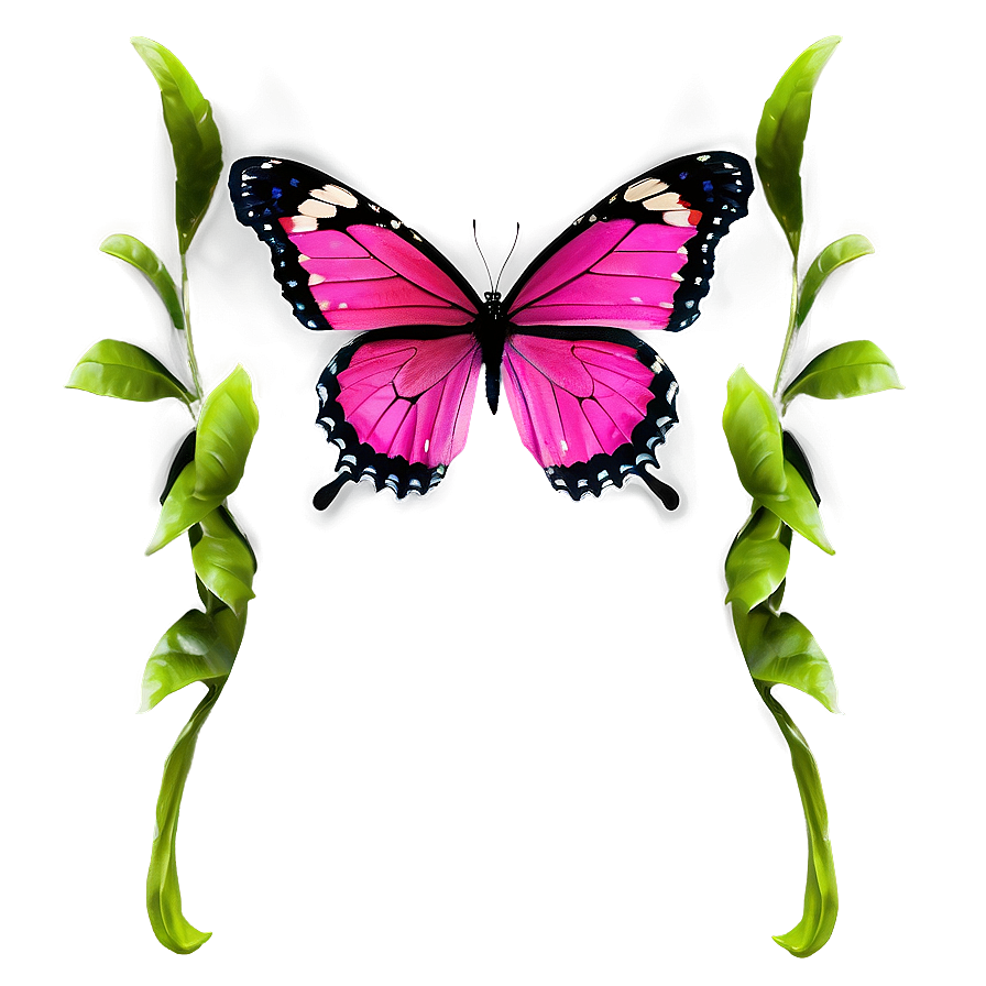 Pink Butterfly In Flight Png Poa74