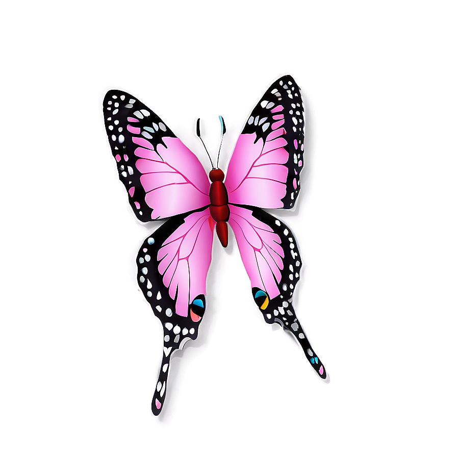 Pink Butterfly In Nature Png 05232024