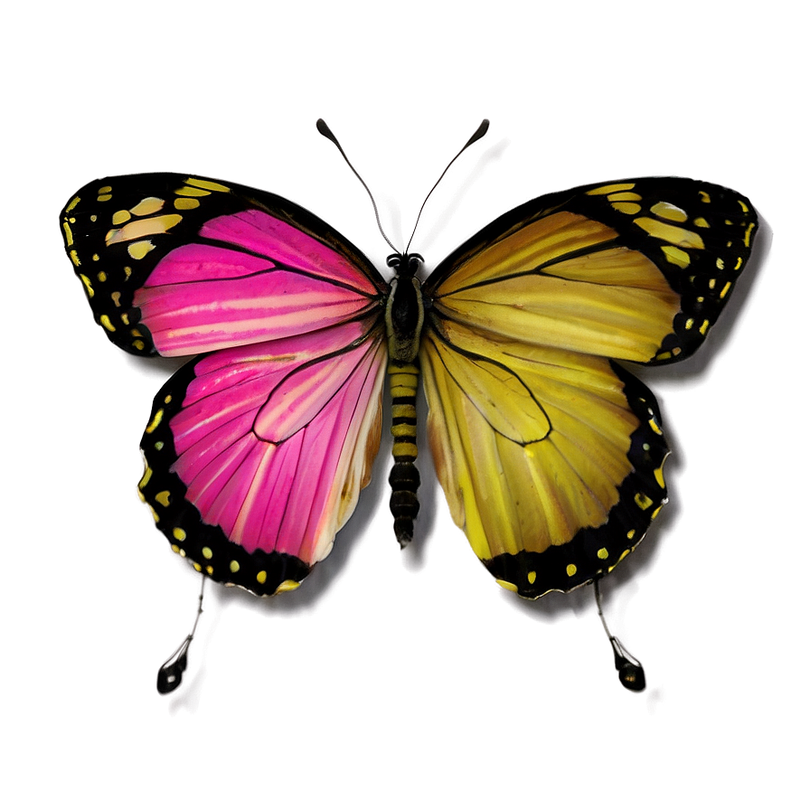 Pink Butterfly In Nature Png 39