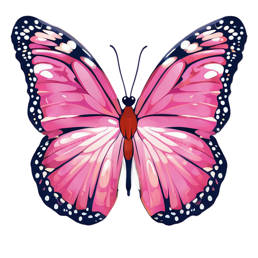 Pink Butterfly Outline Png 42