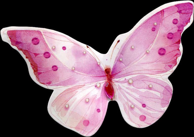 Pink Butterfly Transparent Background