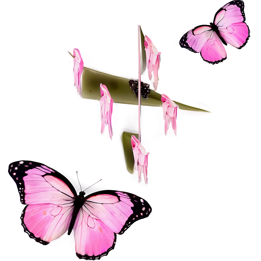 Pink Butterfly True Color Png Klq58