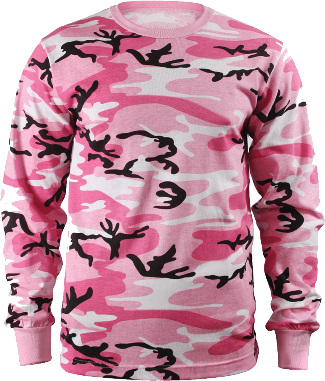 Pink Camouflage Sweatshirt Pattern