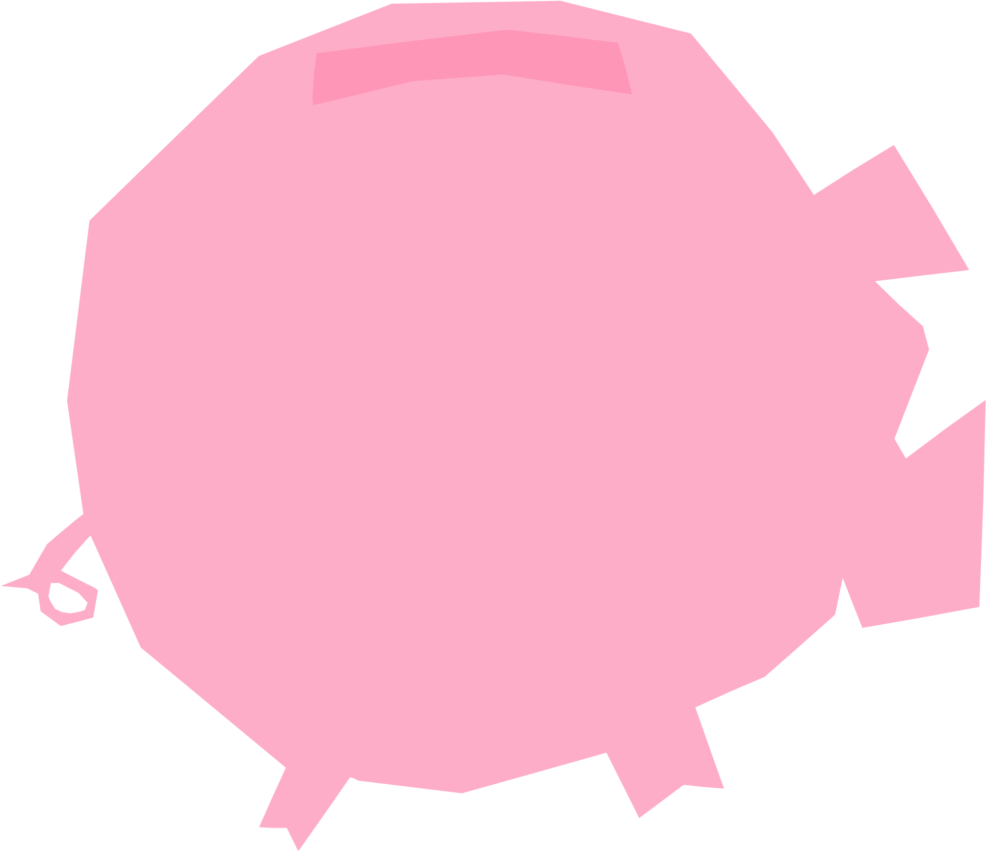 Pink Cartoon Piggy Graphic