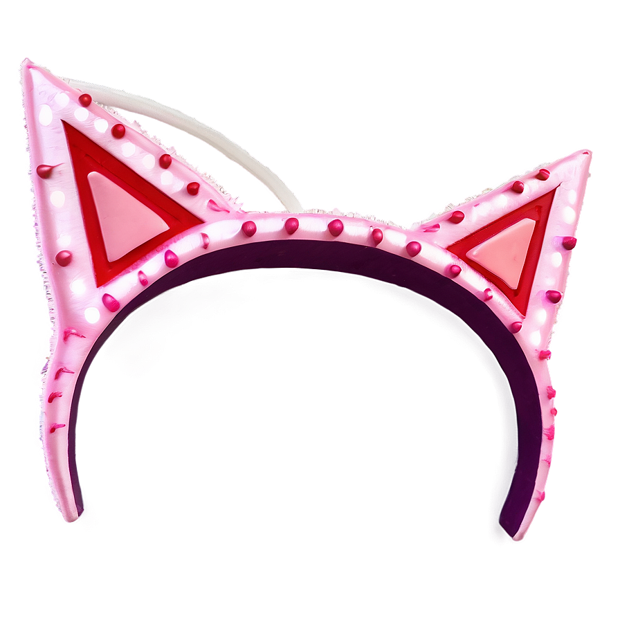 Pink Cat Ear Decoration Png 06212024