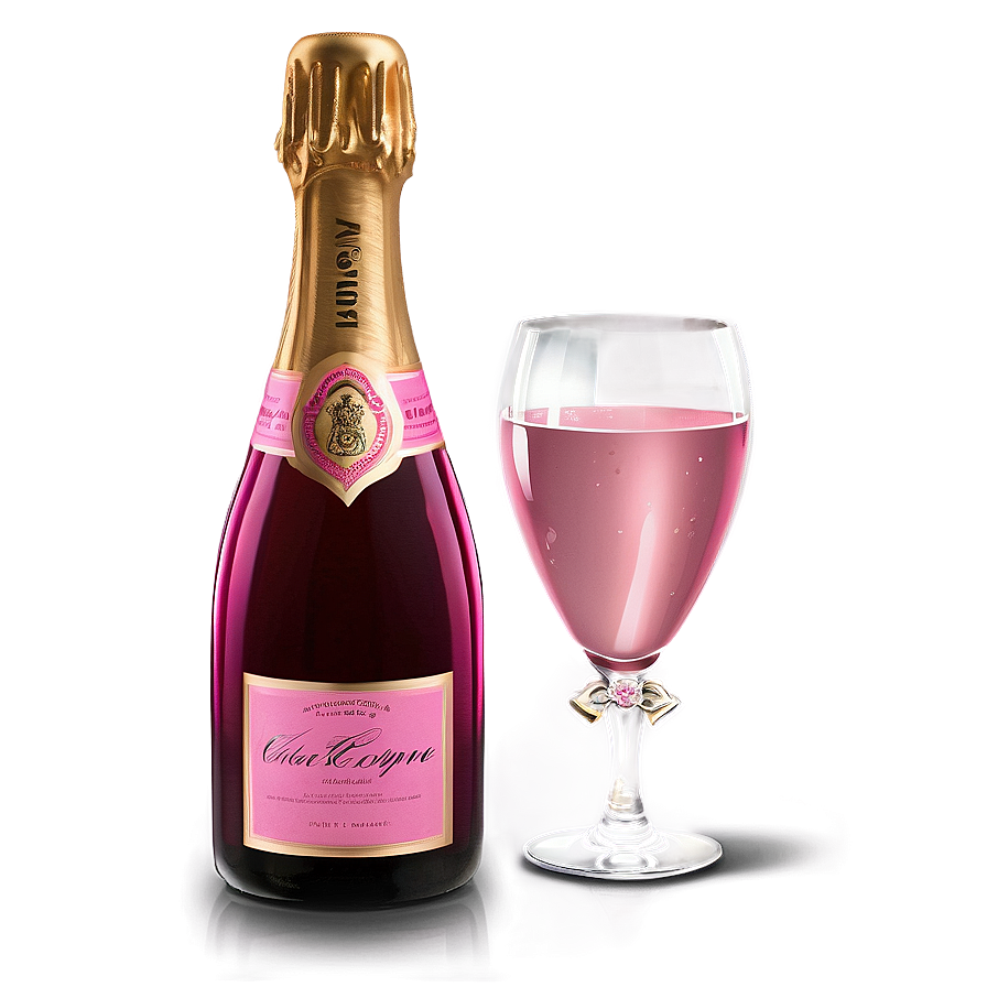 Pink Champagne And Candlelight Dinner Png Uol86