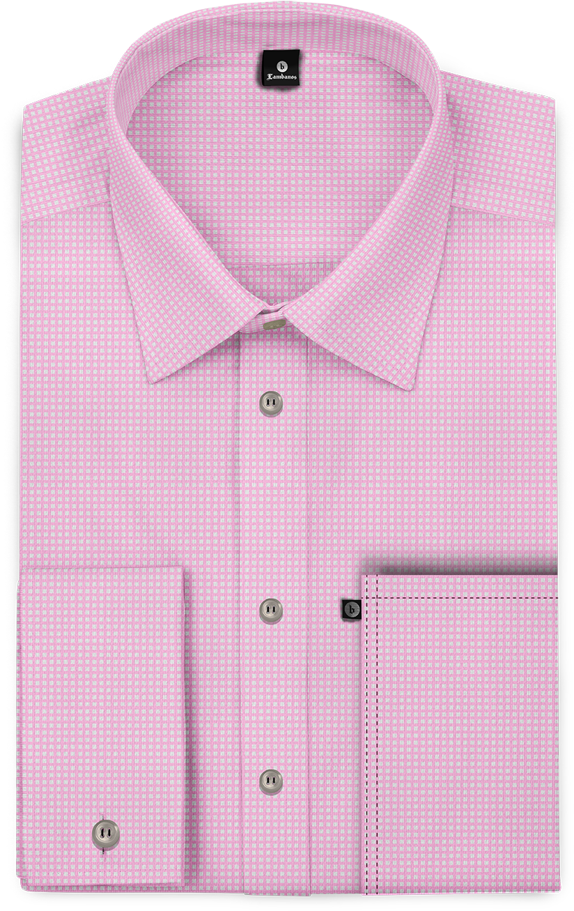 Pink Checkered Dress Shirt Folded