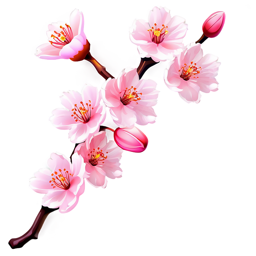 Pink Cherry Blossom Clipart Png Gag