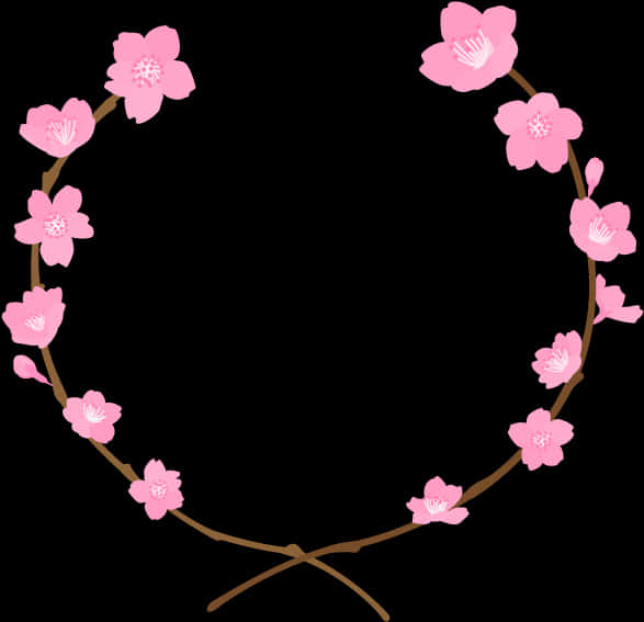 Pink Cherry Blossom Wreath