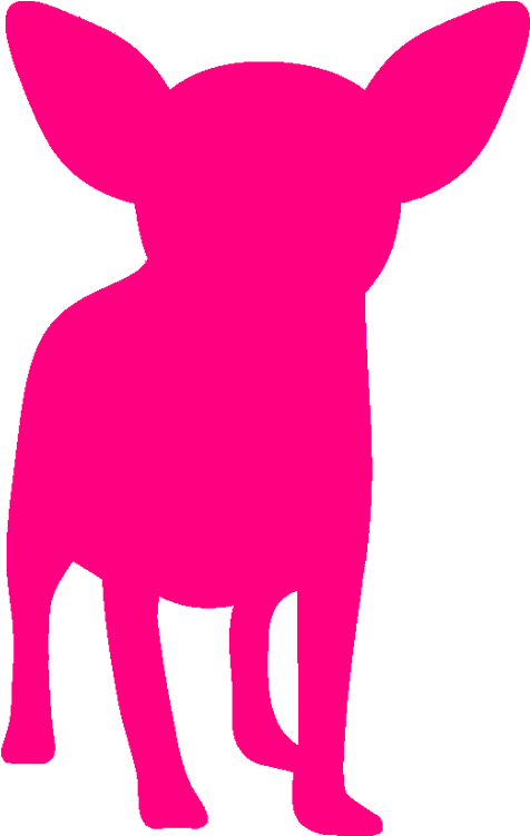 Pink Chihuahua Silhouette