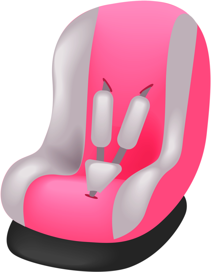 Pink Child Car Seat Illustration