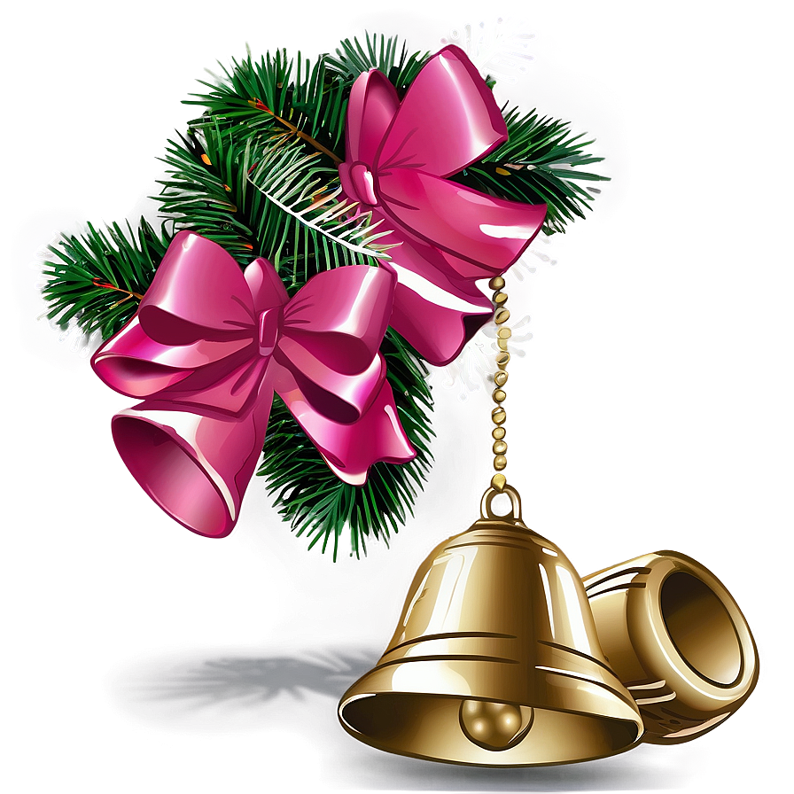 Pink Christmas Bells Png Lgt