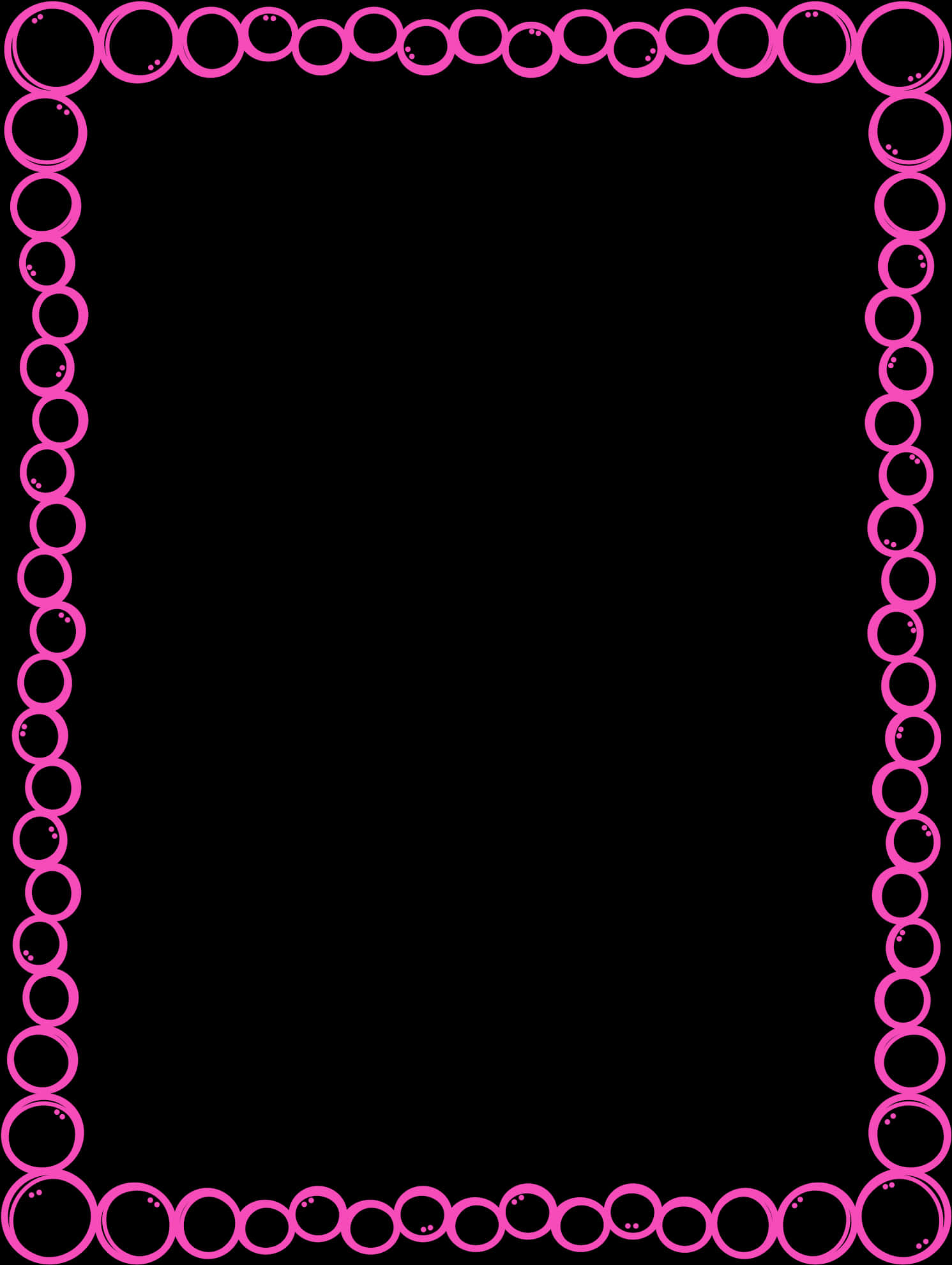 Pink Circle Page Border Design