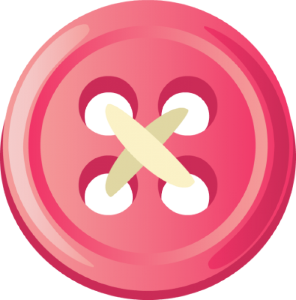 Pink Clothing Button Illustration