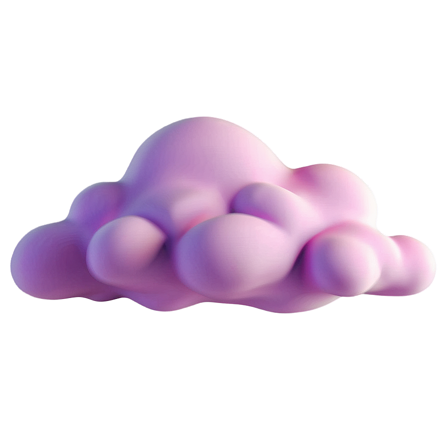 Pink Cloud In Lavender Sky Png Ink