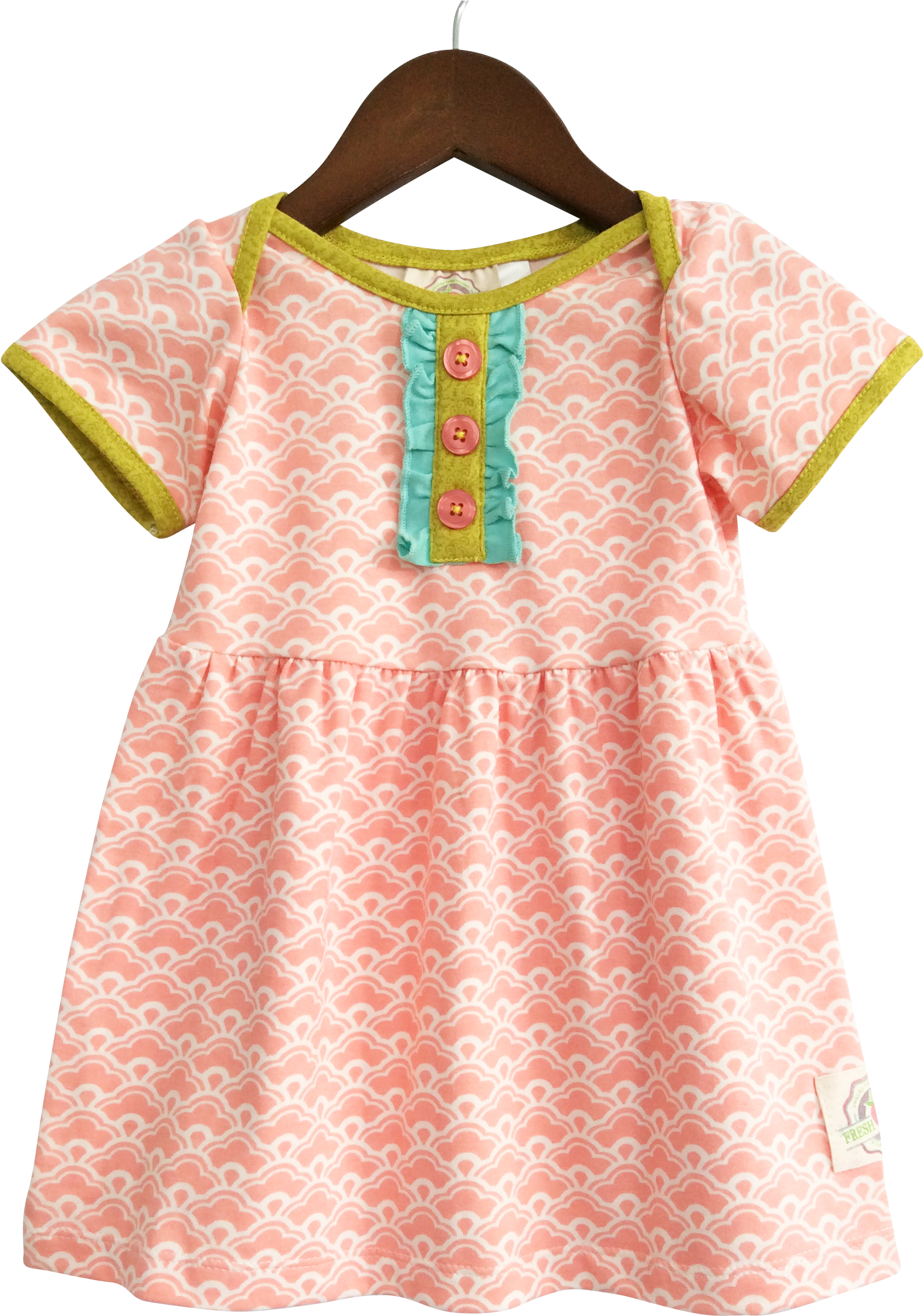 Pink Cloud Pattern Girls Dress