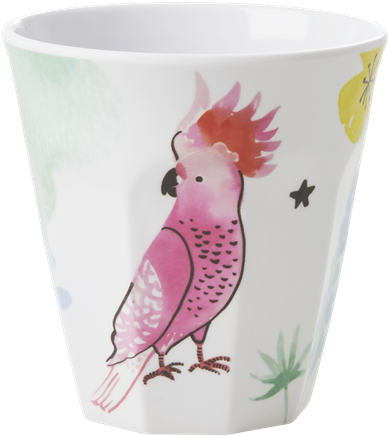 Pink Cockatoo Illustrated Cup