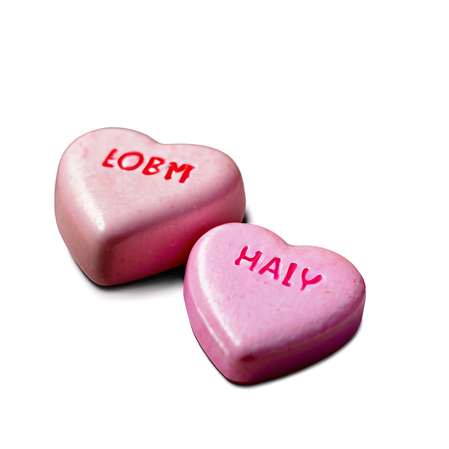 Pink Conversation Hearts Png 77