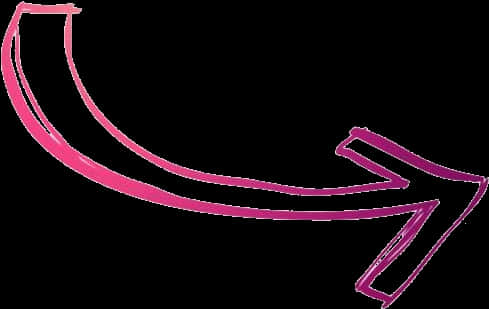 Pink Curved Arrow Graphic