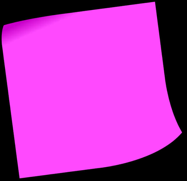 Pink Curved Sticky Note