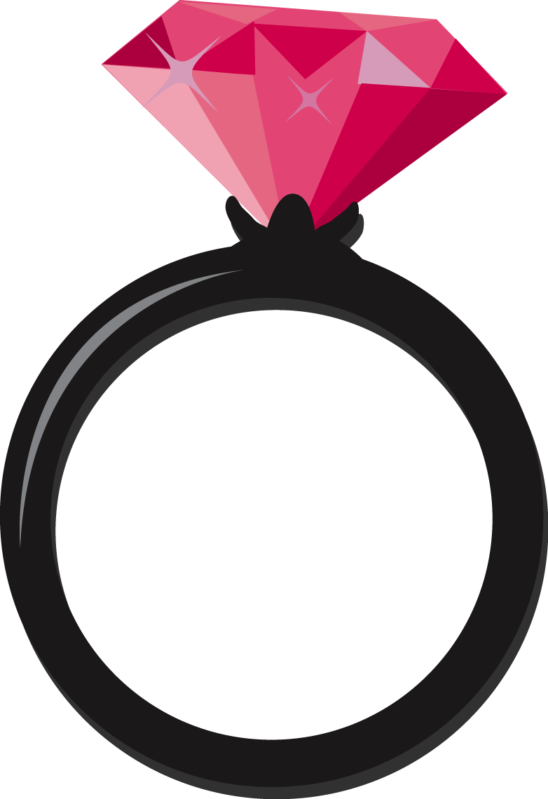 Pink Diamond Engagement Ring Illustration